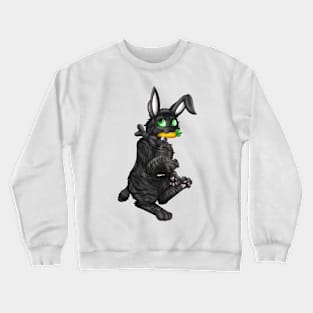 Bobtail BunnyCat: Black Tabby (Black) Crewneck Sweatshirt